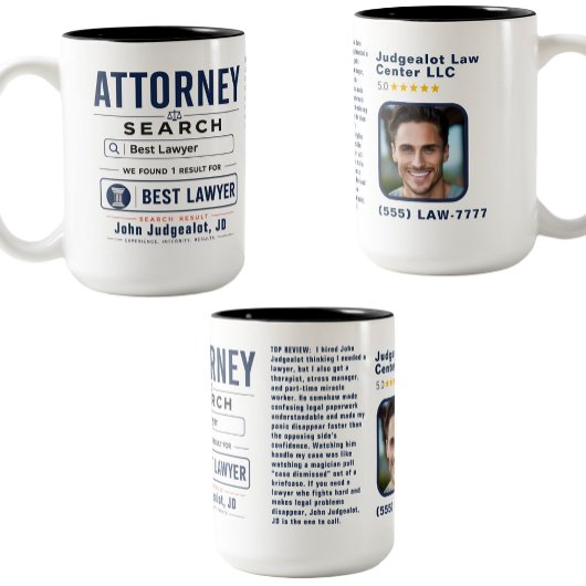 Bester Anwalt Geschenk Zweifarbige Tasse