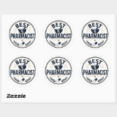 Bester Apotheker Runder Aufkleber (Blatt)