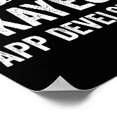 Bester App-Entwickler der Welt lustig sarkastisch Poster (Ecke)