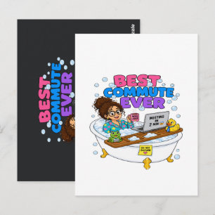 Bester Arbeitsweg Ever Lustiges Arbeiten von Zuhau Postkarte