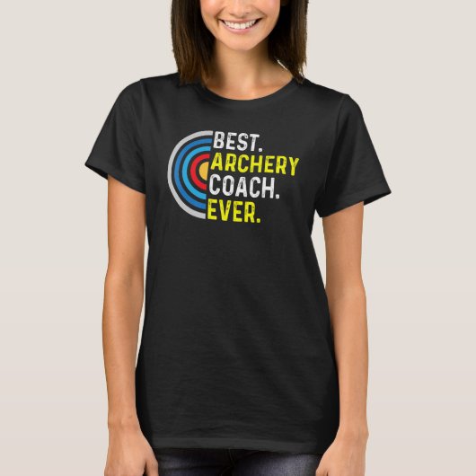 Bester Archery Coach je Bogenlehrer T-Shirt (Vorderseite)