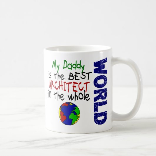 Bester Architekt in Welt 2 (Vati) Kaffeetasse (Rechts)