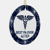 Bester Arzt-Assistent je PA-Geschenk Keramik Ornament (Rechts)