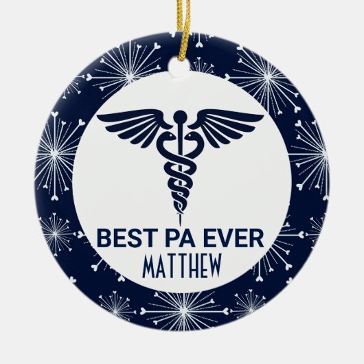 Bester Arzt-Assistent je PA-Geschenk Keramik Ornament (Vorne)