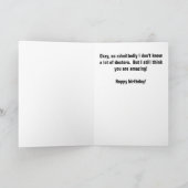 Bester Arzt I Know Birthday Karte (Innenseite)