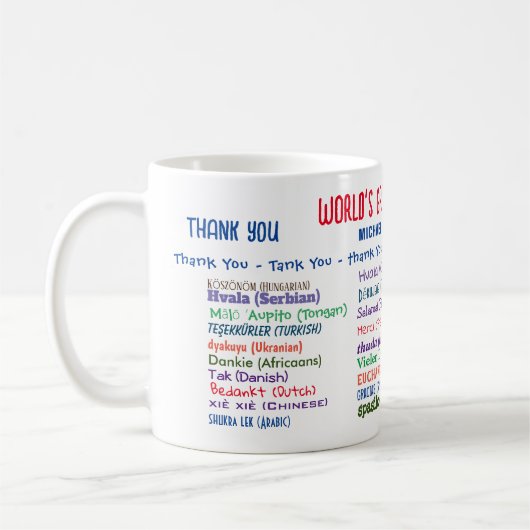 Bester Arzt Vielen Dank Kaffeetasse (Links)