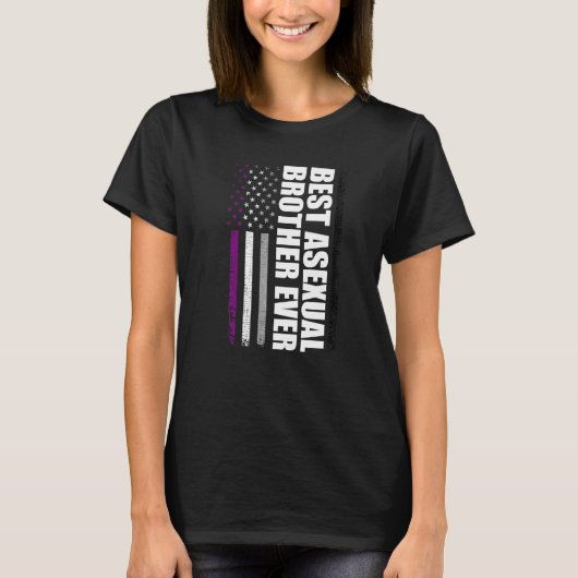 Bester asexueller Bruder je CSD Pride Monat T-Shirt (Vorderseite)