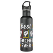 Bester ASL-Lehrer je Zeichensprachenlehrer Edelstahlflasche (Vorderseite)