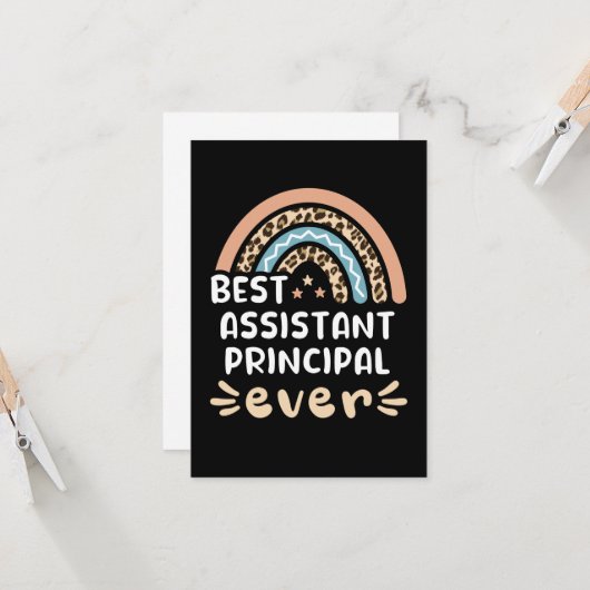 Bester Assistent je Leopard-Rainbow-Geschenk Karte (Vorderseite/Rückseite Beispiel)