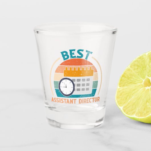 Bester Assistent-Regisseur - Retro Style Shot Glas (Vorderseite)