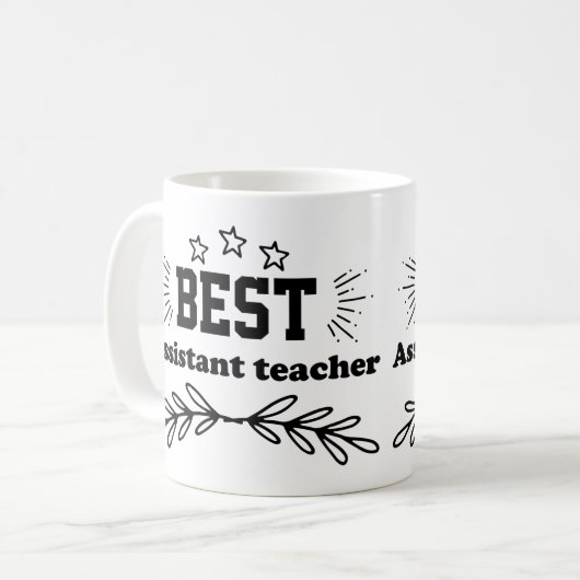 Bester Assistenzlehrer Kaffeetasse (Vorderseite Links)
