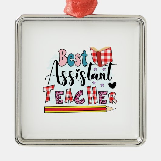 Bester Assistenzlehrer Ornament Aus Metall (Vorne)