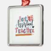 Bester Assistenzlehrer Ornament Aus Metall (Links)