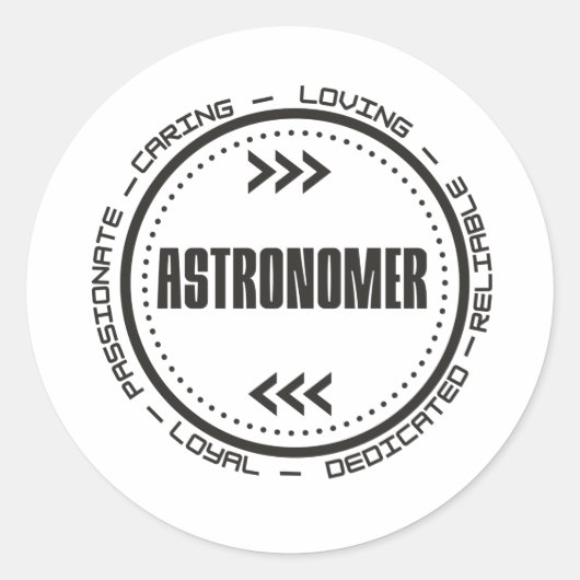 Bester Astronom Runder Aufkleber (Vorderseite)