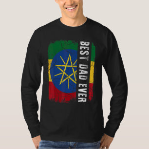 Bester äthiopischer Vater je äthiopische Flagge Da T-Shirt