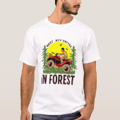 Bester ATV-Fahrer im Wald T-Shirt (Vorderseite)