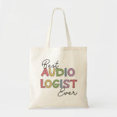 Bester Audiologe je Doktor der Audiologie Geschenk Tragetasche (Vorne)