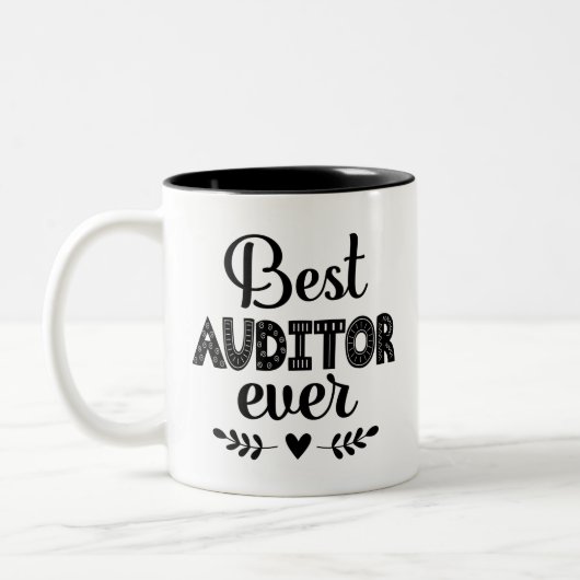 Bester Auditor je Zweifarbige Tasse (Links)