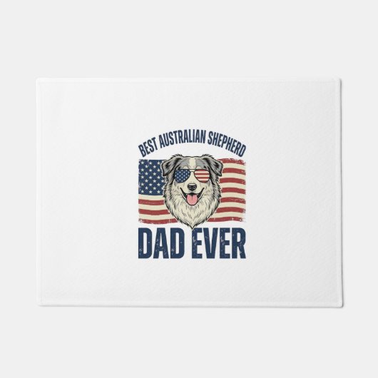Bester Australian Shepherd Vater überhaupt Patriot Fußmatte (Vorderseite)