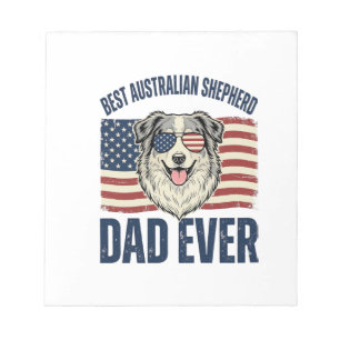 Bester Australian Shepherd Vater überhaupt Patriot Notizblock
