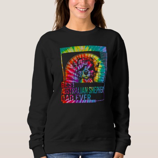 Bester australischer Shepherd Vater Ever dog dad f Sweatshirt (Vorderseite)