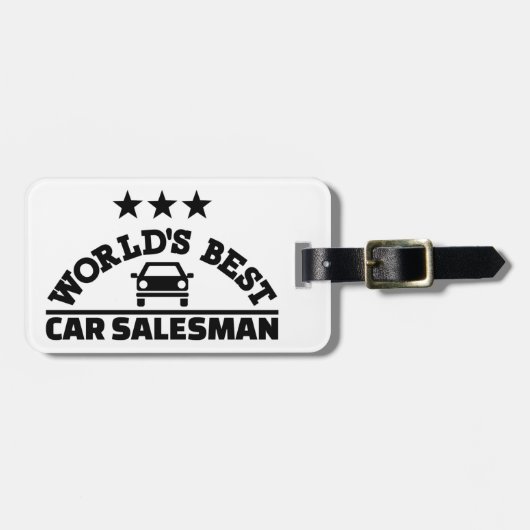 Bester Autoverkäufer der Welt Gepäckanhänger (Vorderseite horizontal)