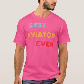 Bester Aviator mit Vintagem Retro-Schriftart T-Shirt