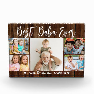 Bester Baba Aller Enkel 5 Bilder Collage Holz Fotoblock
