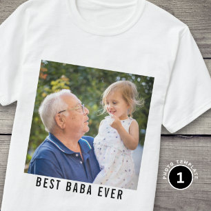 Bester Baba Aller Großvater Und Enkelkind Foto T-Shirt