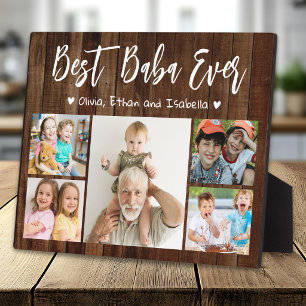 Bester Baba Allerzeit 5 Enkelkinder Foto Collage H Fotoplatte