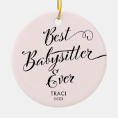Bester Babysitter je moderne Kalligraphie Keramik Ornament (Vorne)