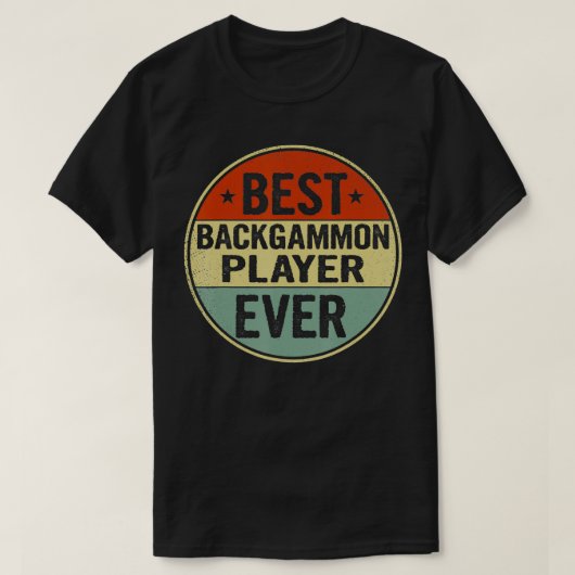 Bester Backgammon Player je Retro Style Coole Gebu T-Shirt (Design vorne)