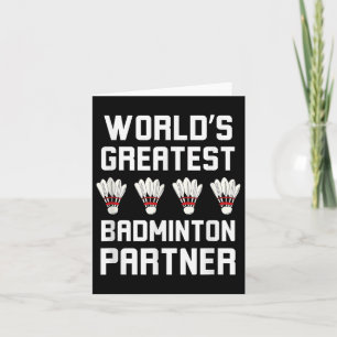 Bester Badmintonpartner der Welt Cool Badminton P Karte