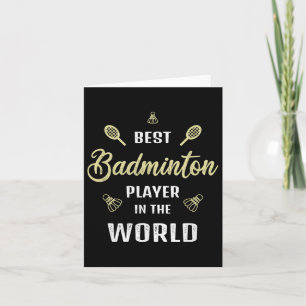 Bester Badmintonspieler der Welt Lustiger Badminto Karte