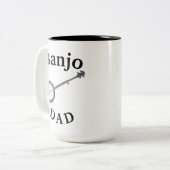 Bester "Banjo VATER" jemals! Vatermusik Zweifarbige Tasse (Vorderseite Links)