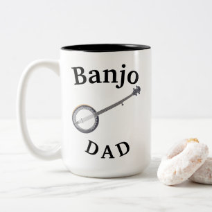 Bester "Banjo VATER" jemals! Vatermusik Zweifarbige Tasse