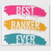 Bester Banker je Geschenkpapier (Flach)