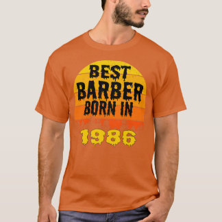 Bester Barber Geboren 1986 Geburtstag Vintag T-Shirt