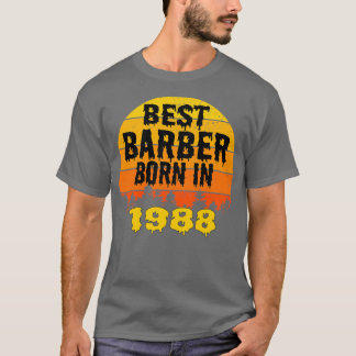 Bester Barber Geboren 1988 Geburtstag Vintag T-Shirt