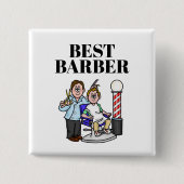 Bester Barberknopf - Frisur kürzen Button (Vorderseite)