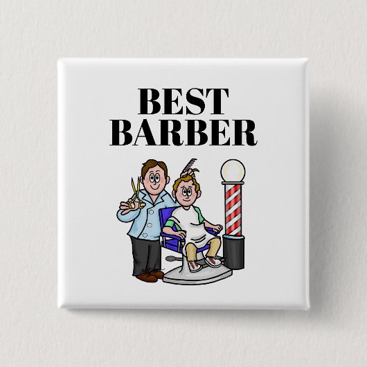 Bester Barberknopf - Frisur kürzen Button (Vorderseite)