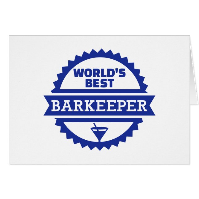 Bester Barkeeper-Barkeeper der Welt (Vorderseite (Horizontal))