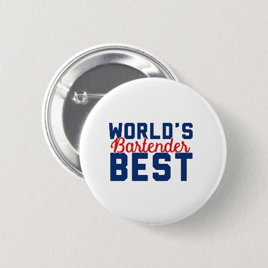 Bester Barkeeper der Welt Button (Vorne & Hinten)