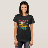 Bester Barkeeper der Welt Ever Funny Retro T-Shirt (Vorne ganz)