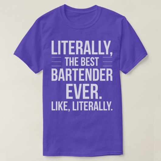 Bester Barkeeper für Ba. Funny Gift T-Shirt (Design vorne)