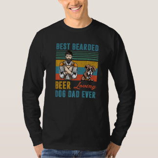 Bester Bartbeer Liebling Vater je Boxer Dog T-Shirt