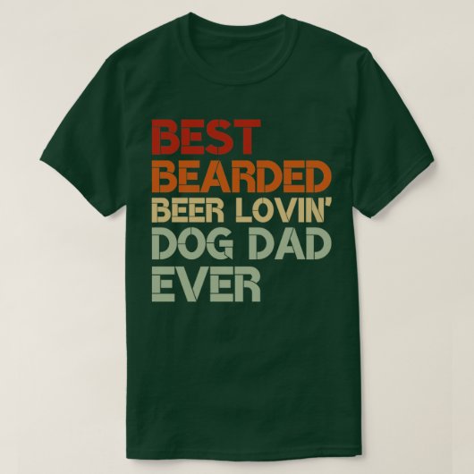 Bester Bartbeer Lovin Hund Vater je 1 T-Shirt (Design vorne)