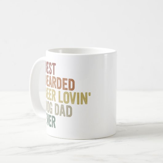 Bester Bartbeer Lovin' Hund Vater je Kaffeetasse (Vorderseite Links)
