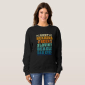 Bester bärtiger Bier liebender Beagle-Vater Lustig Sweatshirt (Vorne ganz)