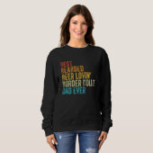 Bester bärtiger Bier liebender Border Collie Vater Sweatshirt (Vorne ganz)